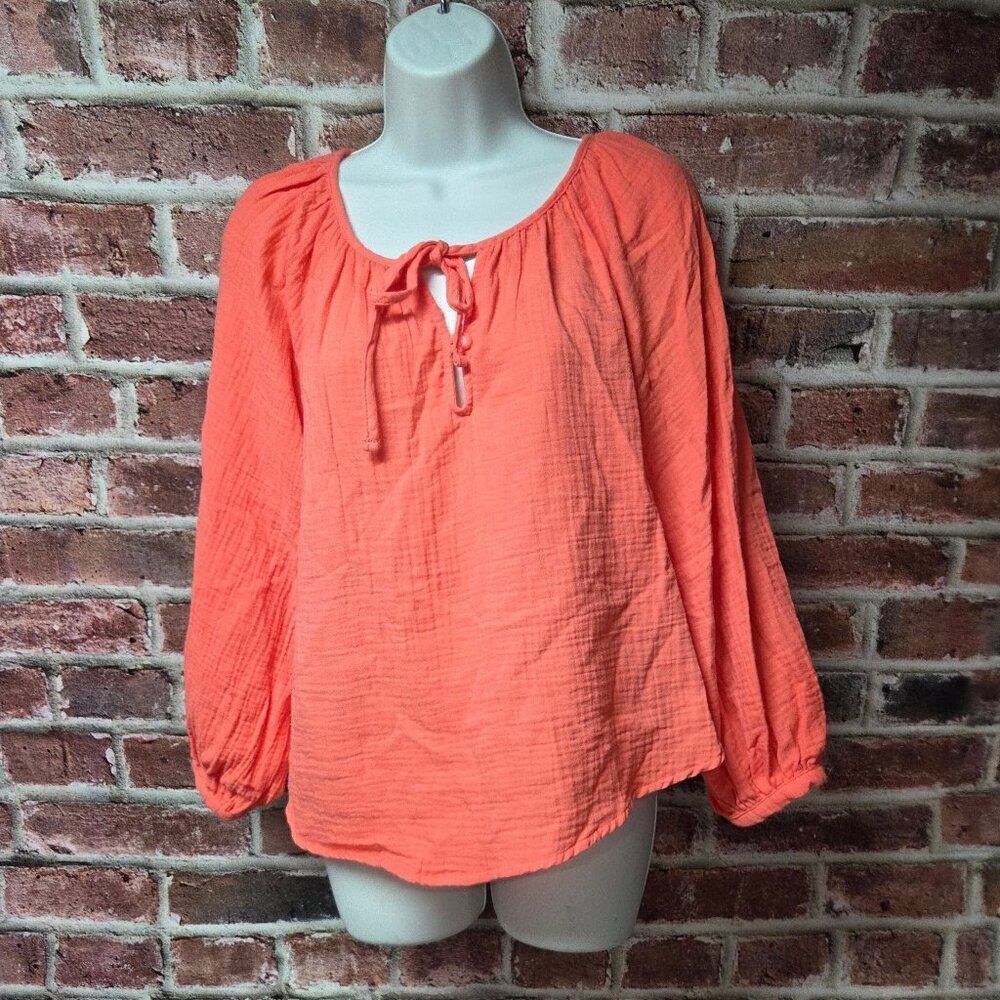 Effortless Everyday Style – Universal‎ Thread Gauze Cotton Top (XS Coral)